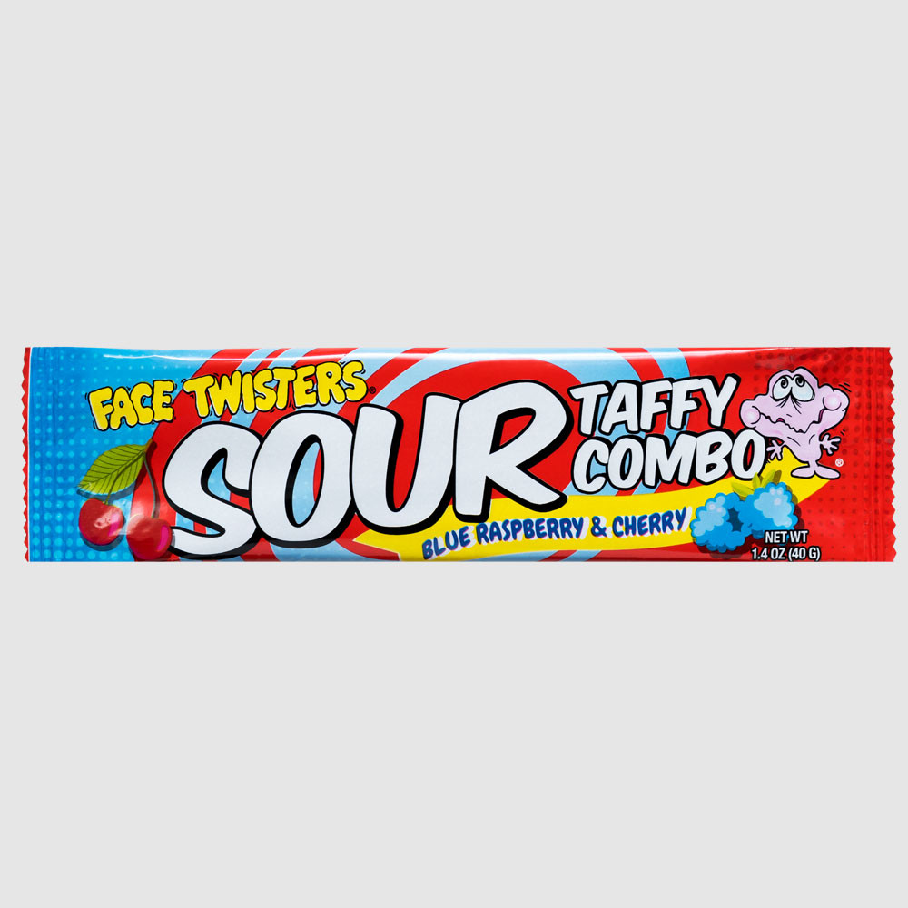 Sour Taffy Combo Bar - Blue Raspberry & Cherry