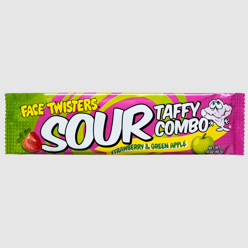 Sour Taffy Combo Bar - Strawberry & Green Apple