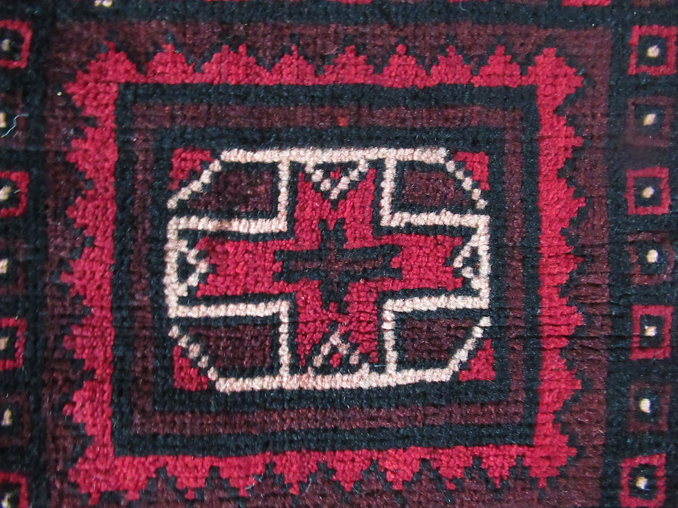 Thumbnail: 3.5  x 7.5 Hand Tied Afghan Baluch Rug