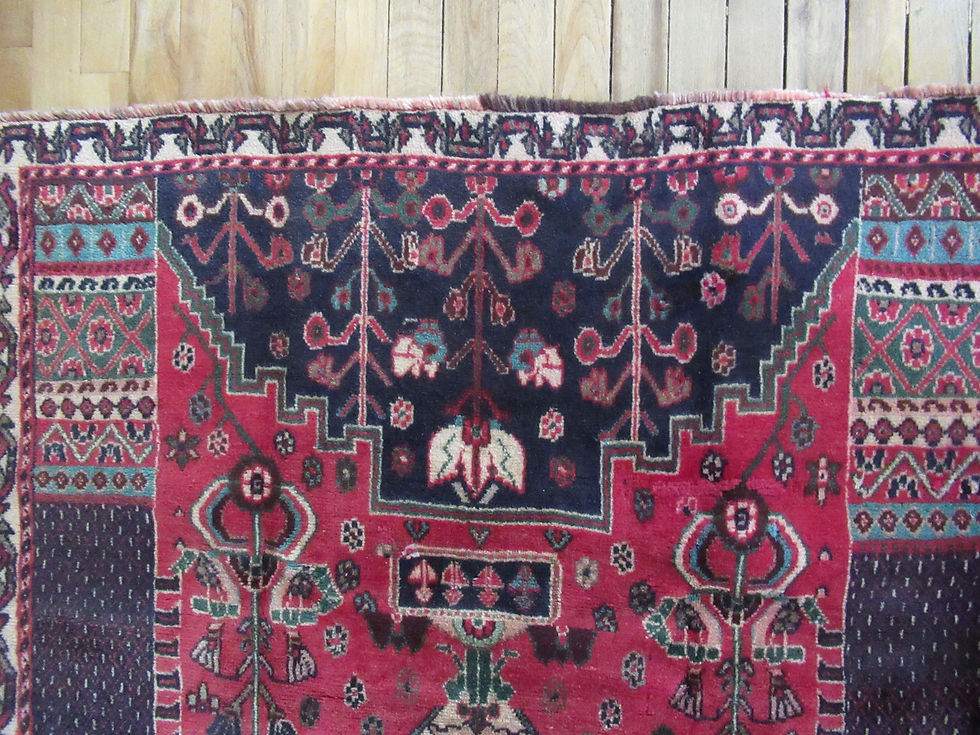 Thumbnail: 4 x 5.5 Hand Tied Persian Khamseh Rug