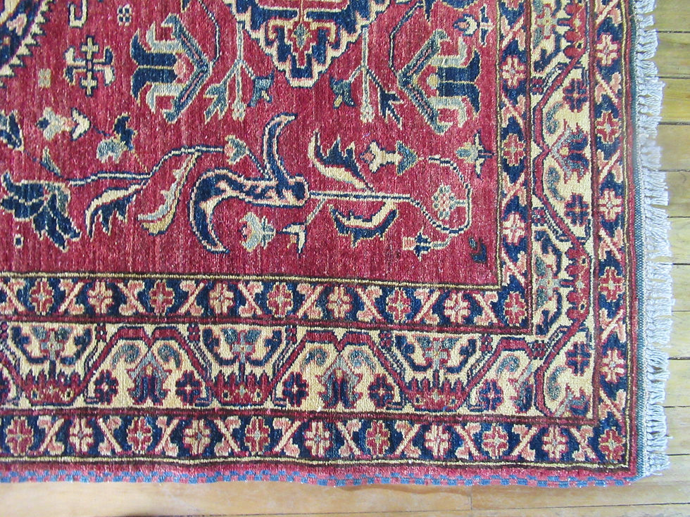 Thumbnail: 4 x 5.5 Hand Tied Anatolian Kazak Rug