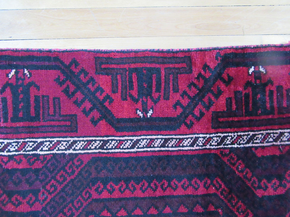 Thumbnail: 3.5  x 7.5 Hand Tied Afghan Baluch Rug