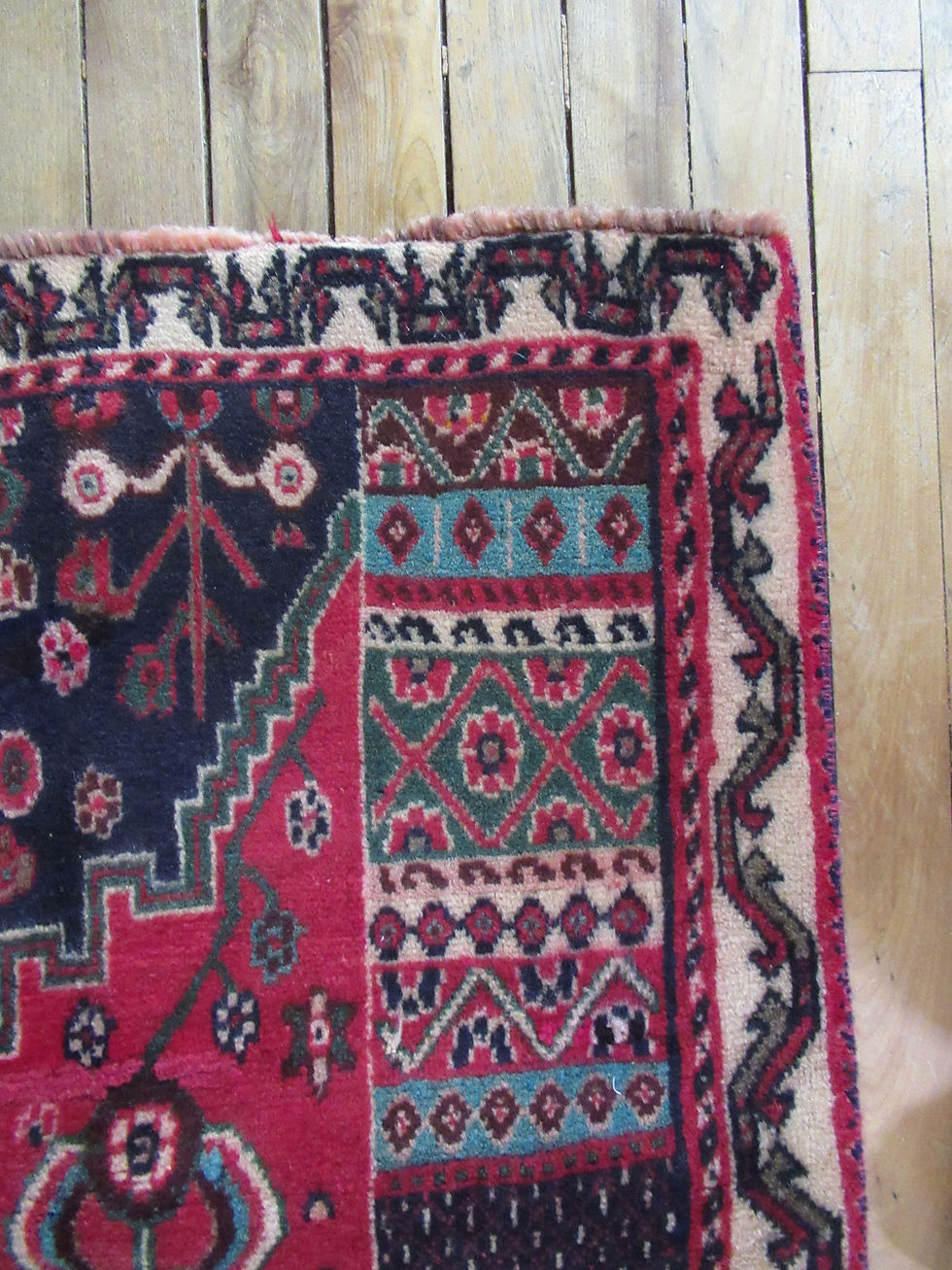 Thumbnail: 4 x 5.5 Hand Tied Persian Khamseh Rug