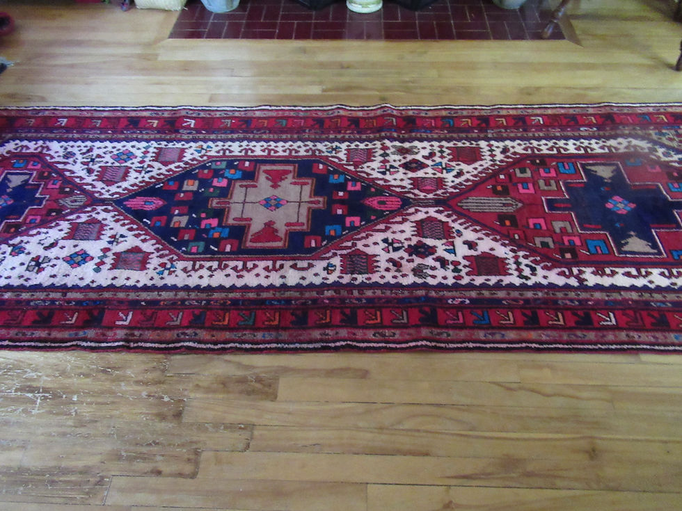 Thumbnail: 3.5 x 10 Hand Tied Persian Hamadan Rug
