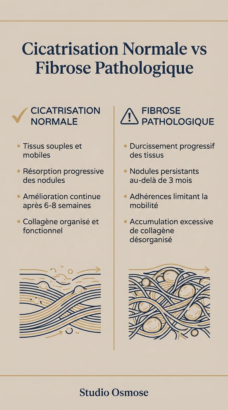 Différence entre cicatrisation normale et fibrose