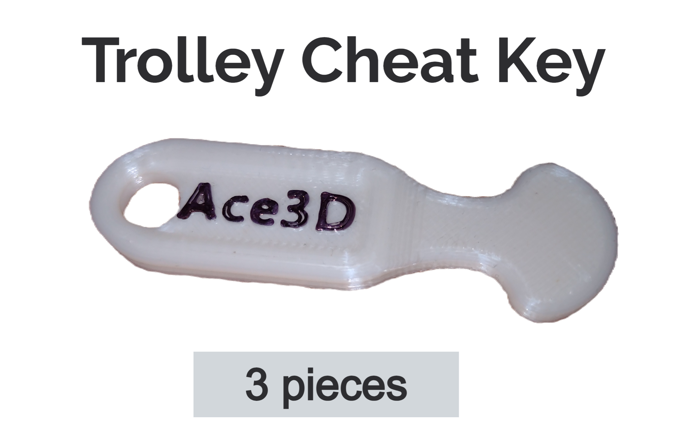 Shopping Trolley Cheat Key (set of 3)