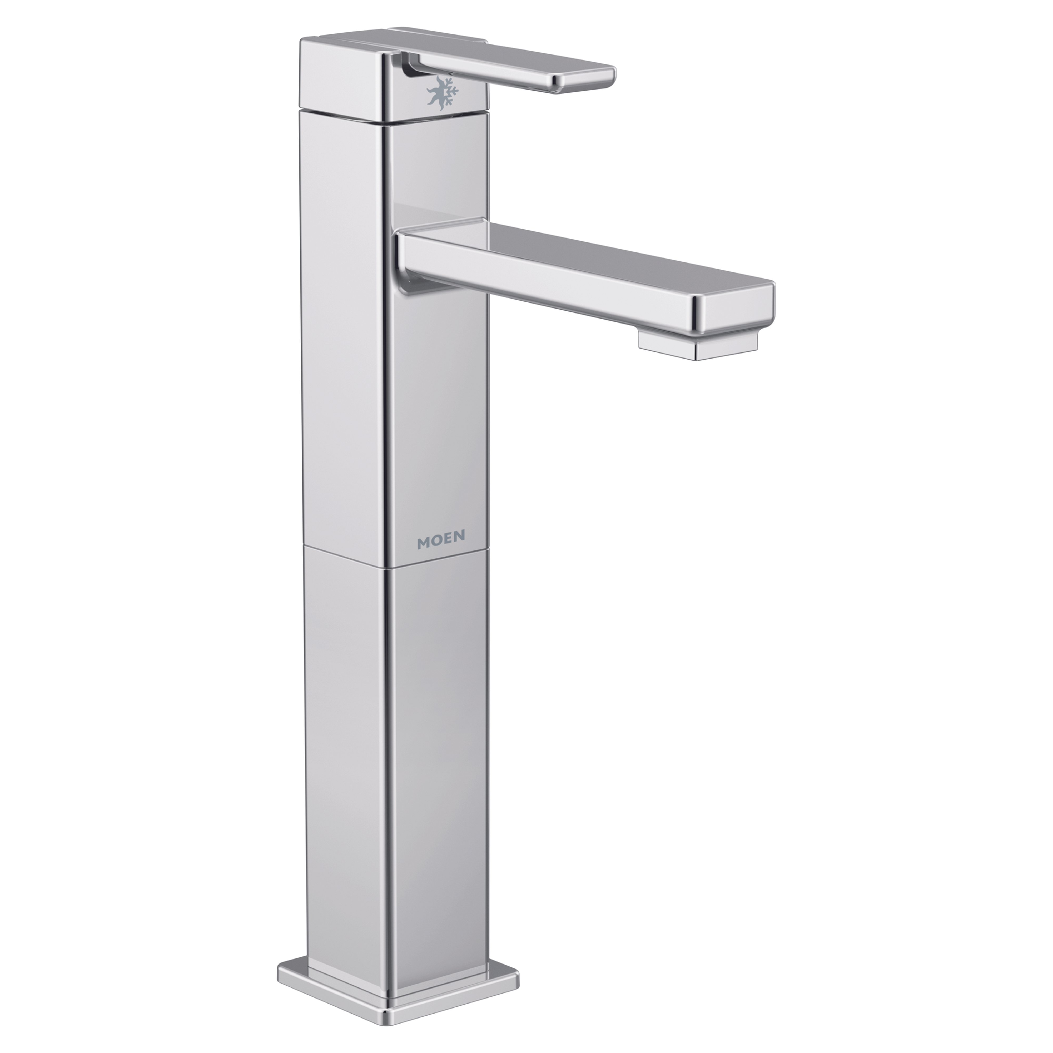 90 Degree Chrome One-Handle High Arc Vessel Bathroom Faucet- S6712