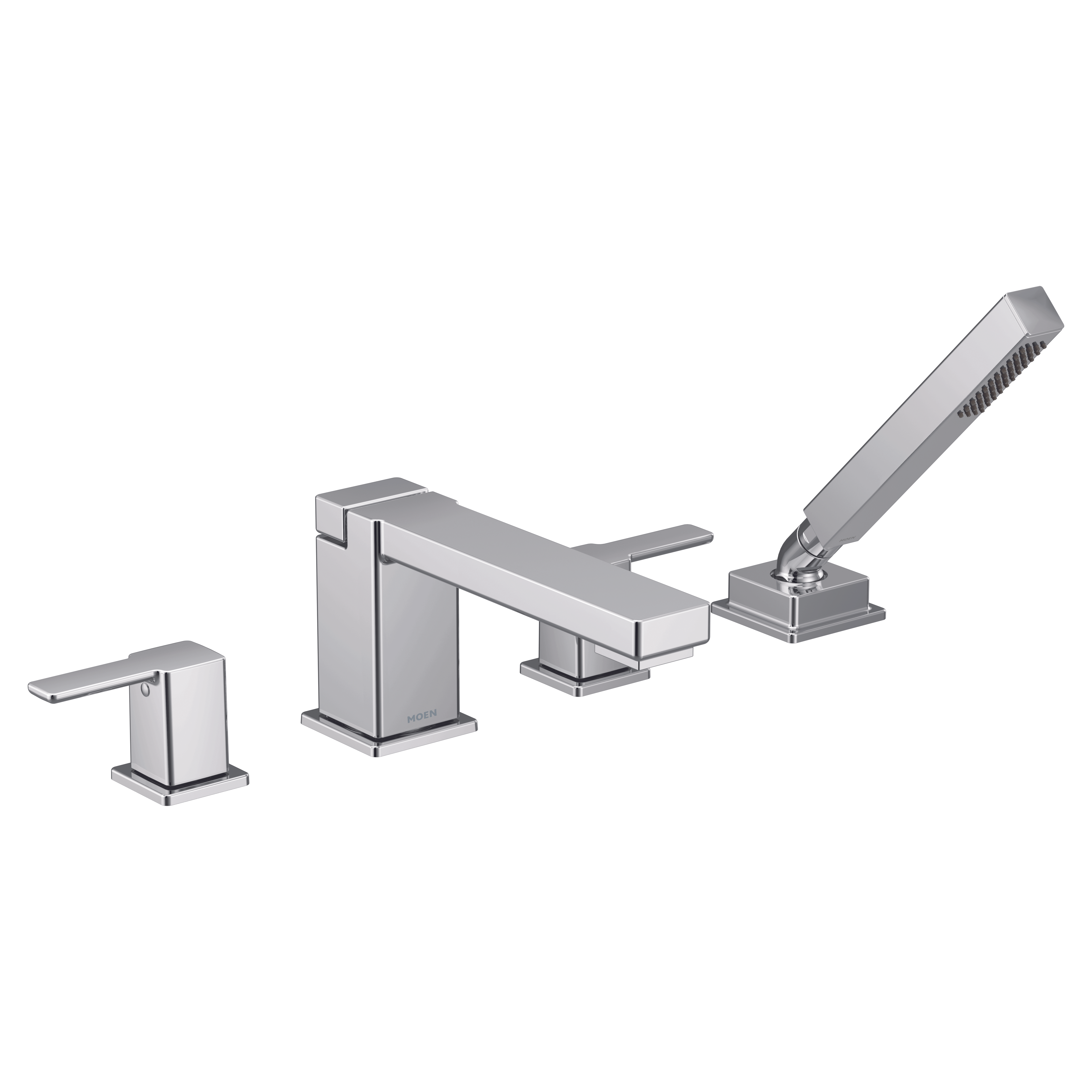 Degree Chrome two-handle high arc roman tub faucet includes hand shower -TS914 9