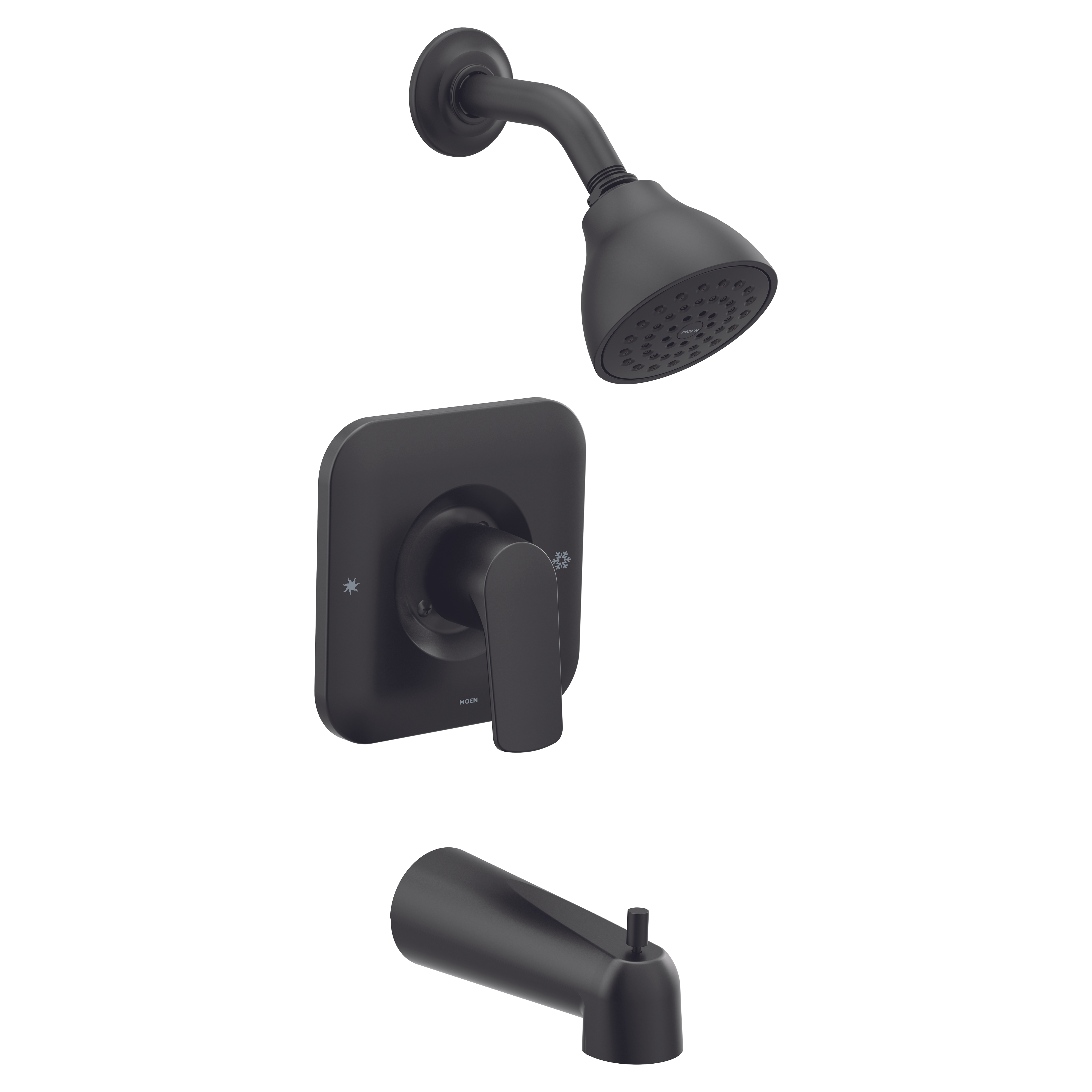 RIZON POSI-TEMP TUB + SHOWER TRIM MATTE BLK T2813BL