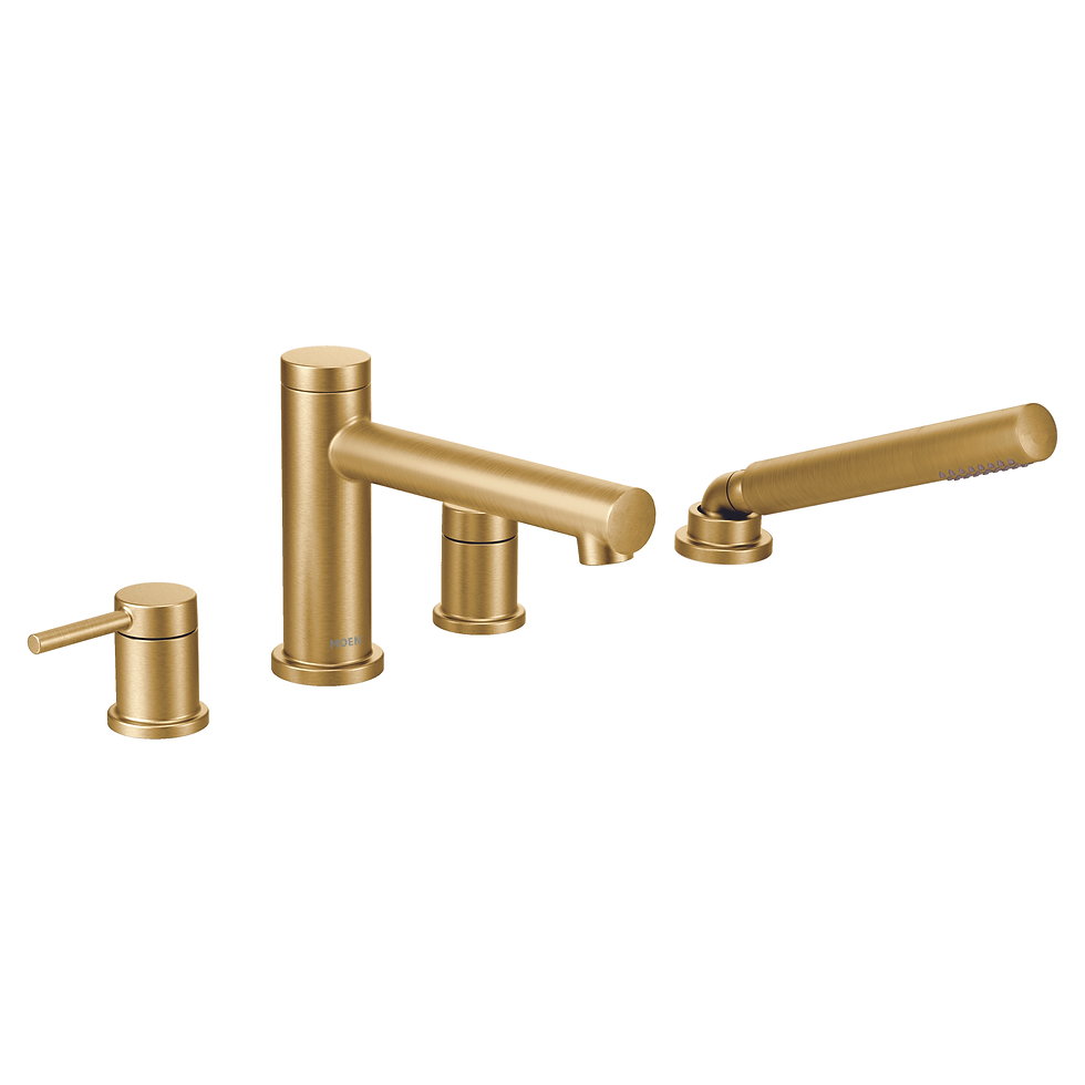 Align Brushed gold Two-Handle Diverter Roman Tub Faucet including HandhelT394BG