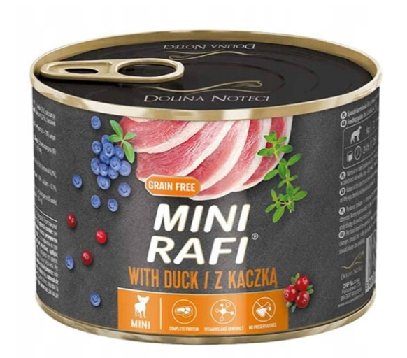 Rafi Mini Duck Pate with Blueberry and Cranberry 185g - Grain Free