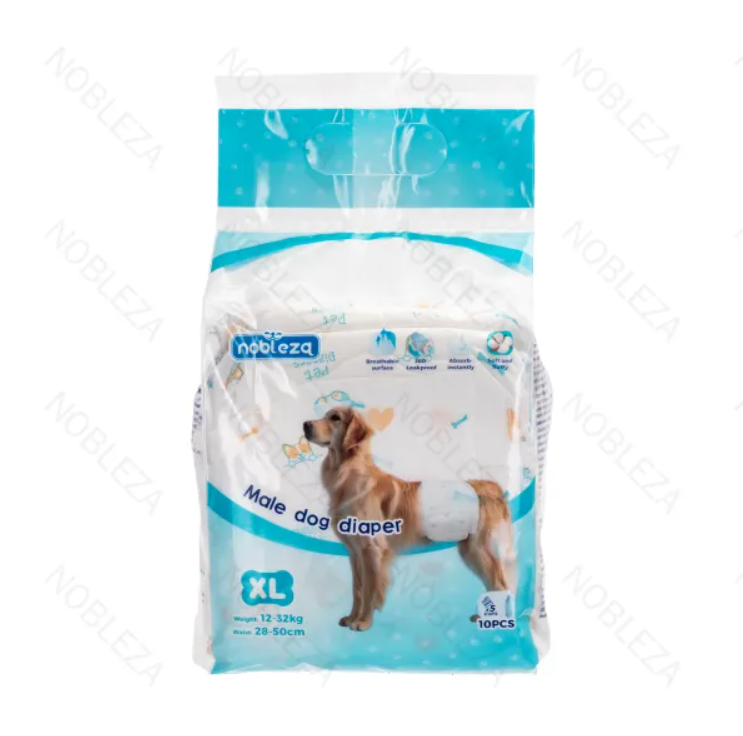 Thumbnail: Nobleza Male dog Diapers - 10pcs