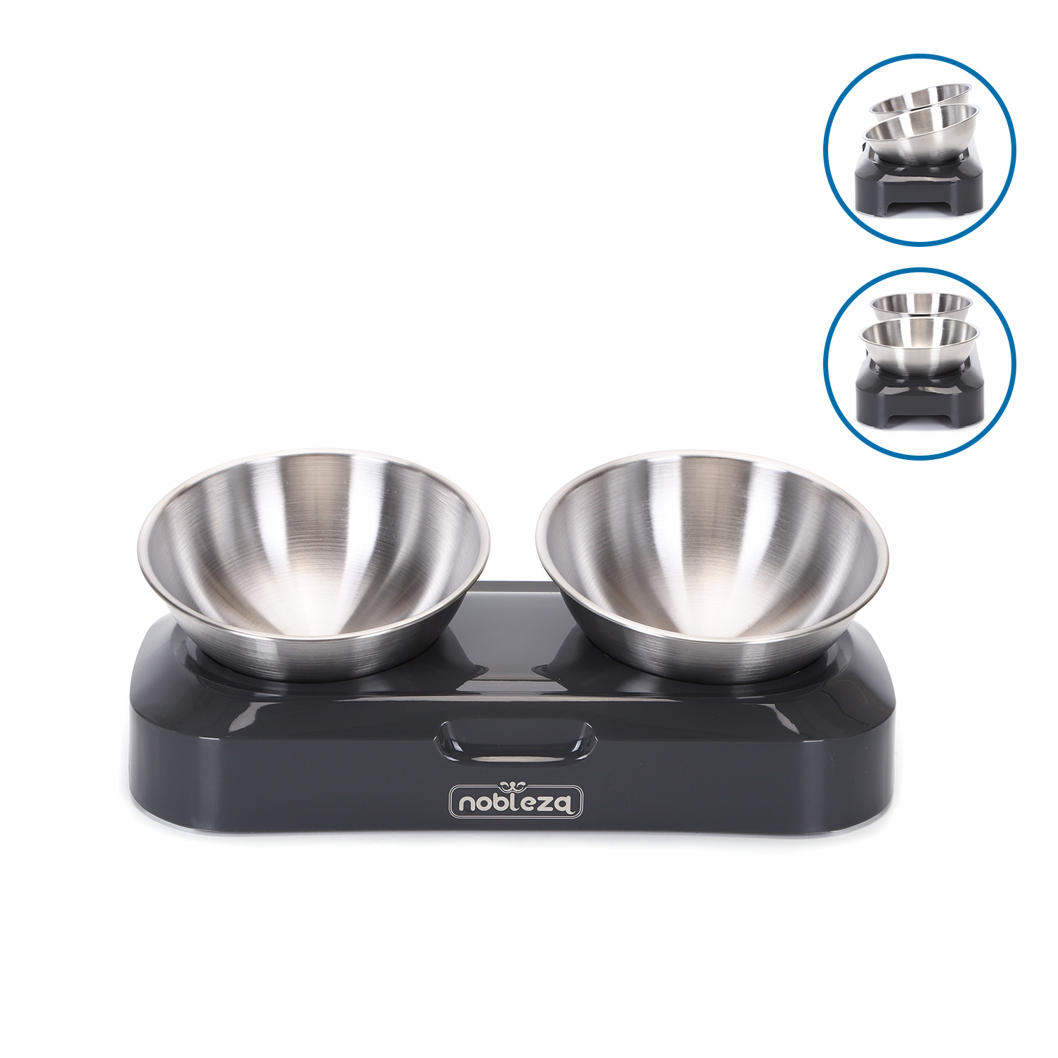 Nobleza Stainless steel pet double bowls