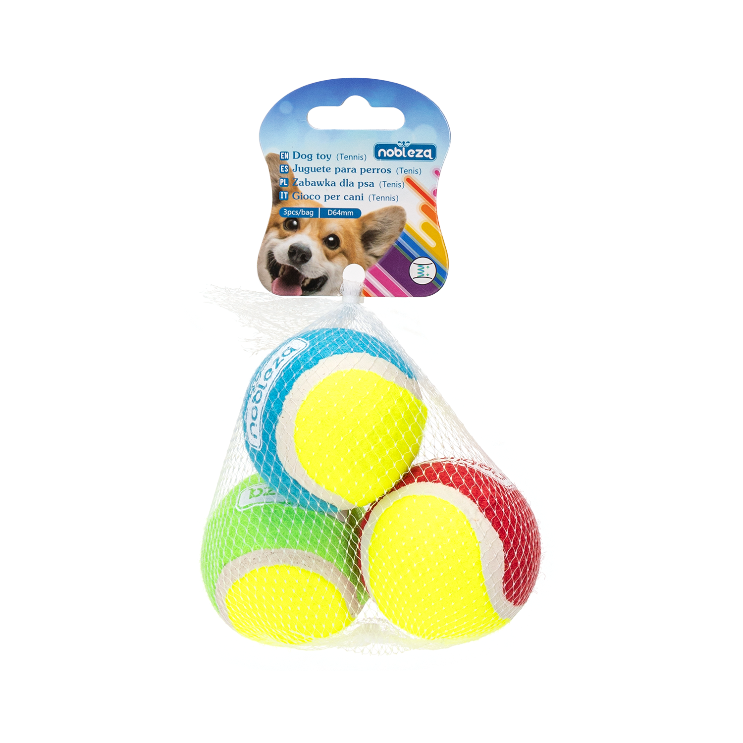 Nobleza Elastic toy tennis ball 3pcs