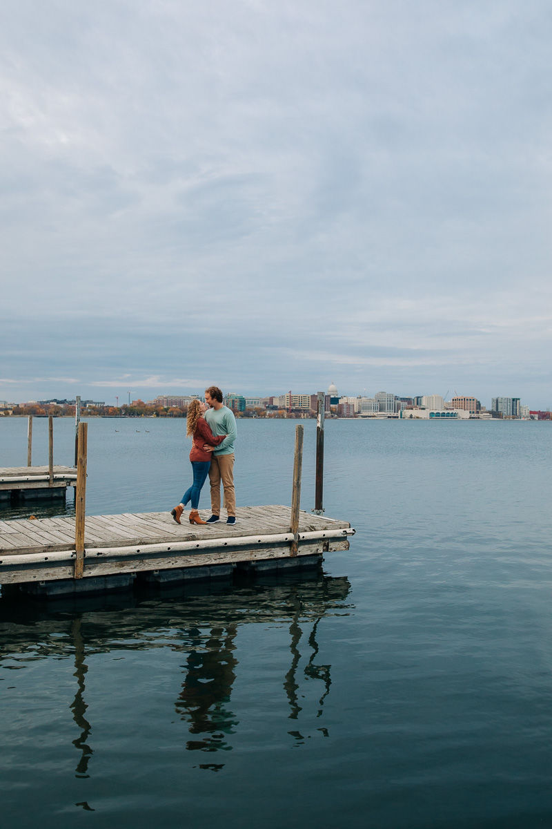 Madison, Wisconsin engagement photographer at Olin Park