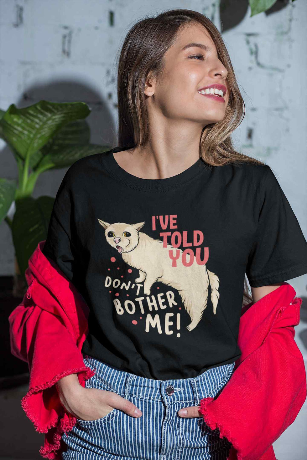 Thumbnail: Derpy Cat - Don't Bother Me Short Sleeve T-Shirt