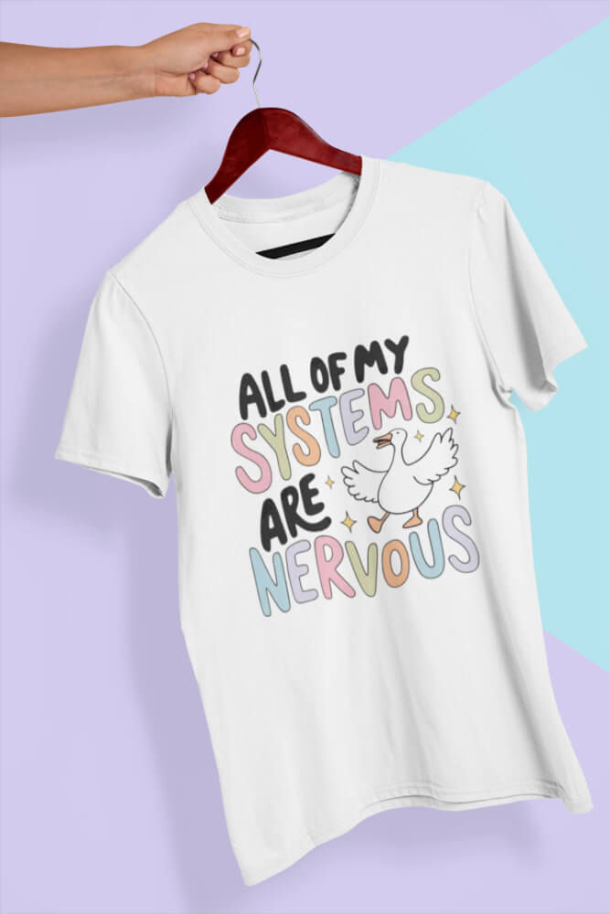 Thumbnail: Nervous Goose Funny Short-Sleeved Shirt