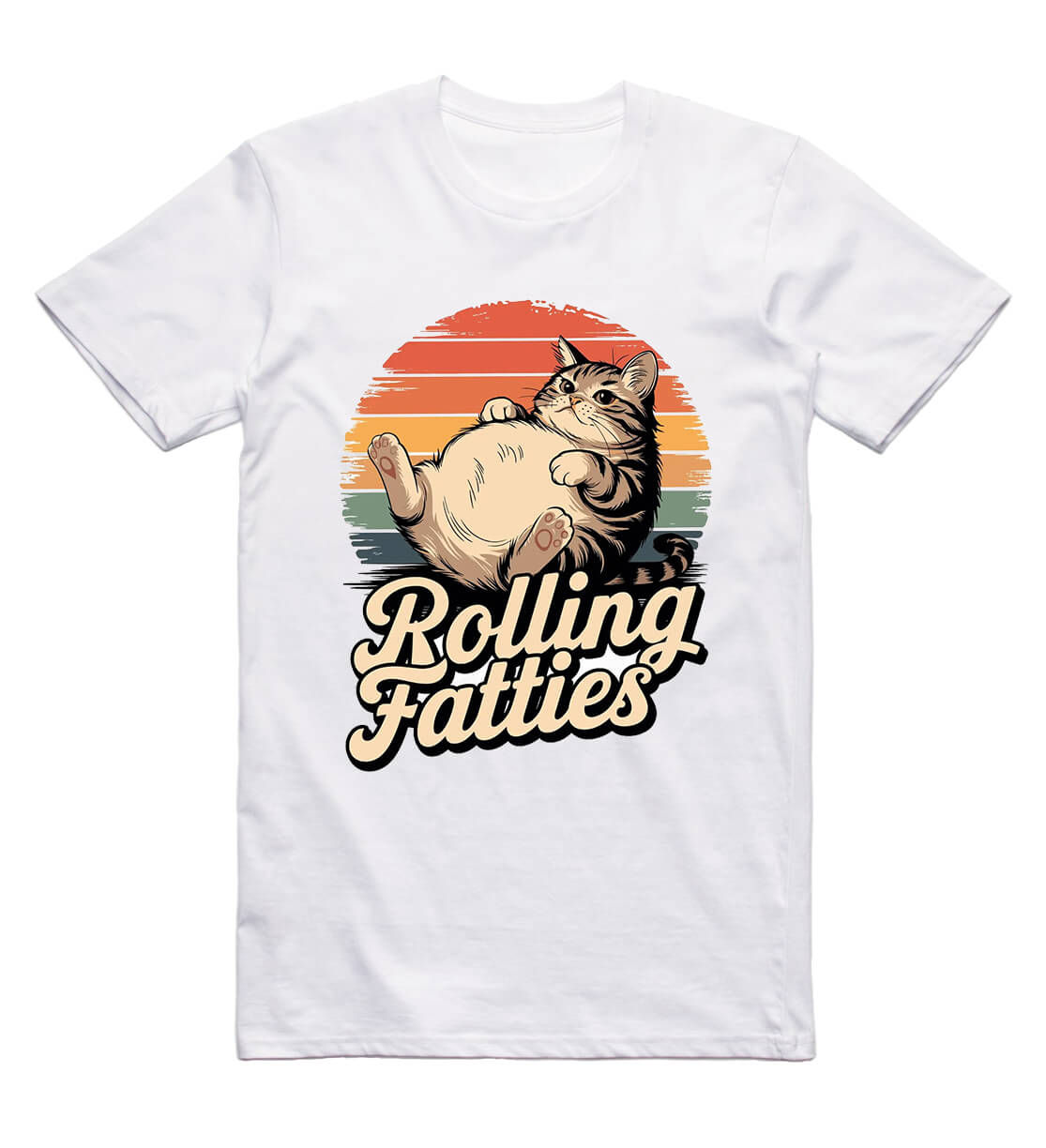 Rolling Fatties: Funny Cat T-Shirt