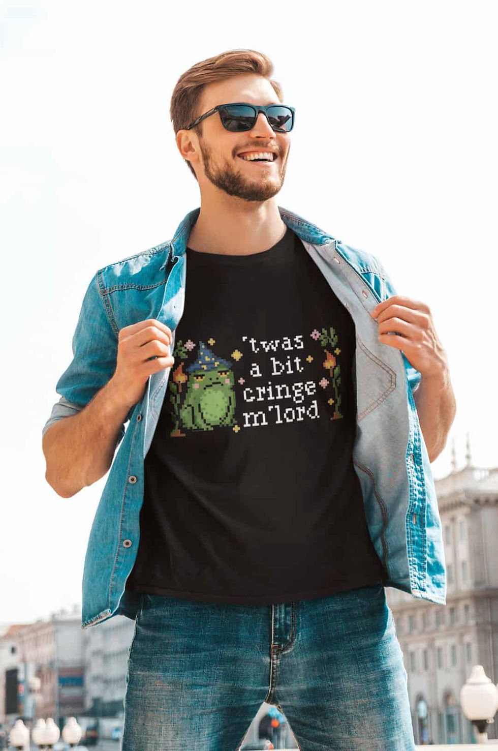 Thumbnail: Twas A Bit Cringe M'Lord Pixel Toad T-Shirt