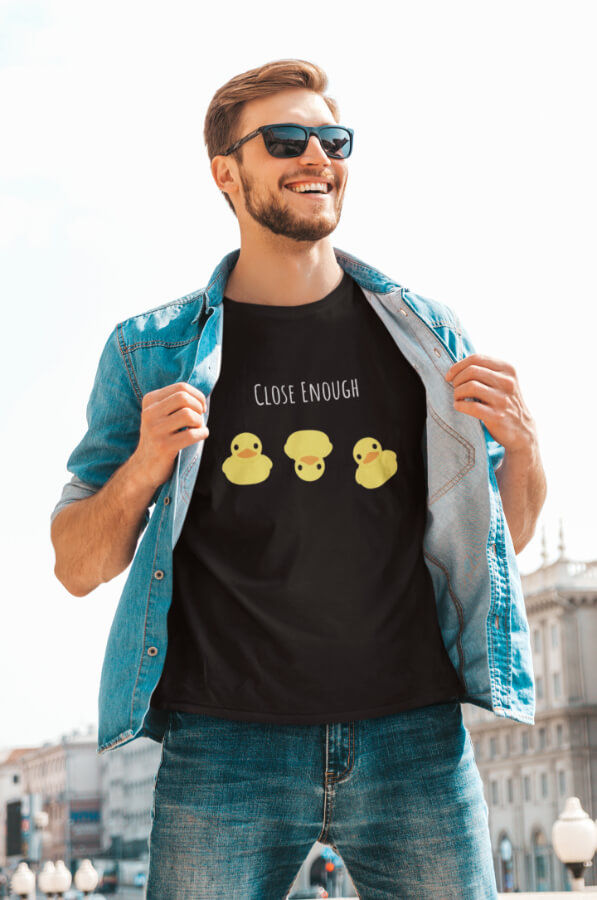 Thumbnail: Ducks in a Row Funny Short Sleeved T-Shirt