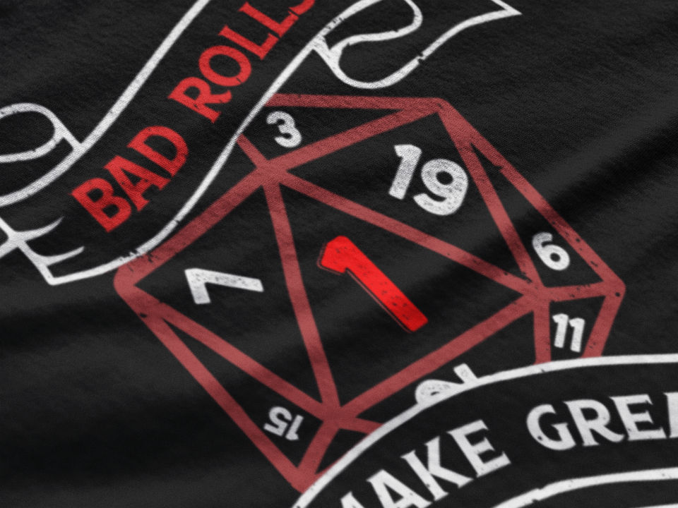 Thumbnail: RPG/DND : Bad Rolls Make Great Stories Sleeve T-Shirt