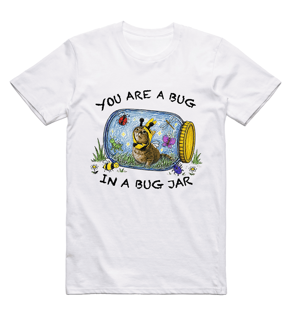 Thumbnail: Bug in a Bug Jar (Black or White Shirt) T-Shirt