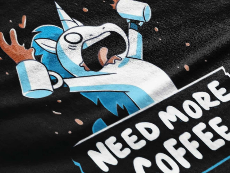 Thumbnail: Need More Coffee Frenzied Unicorn T-Shirt