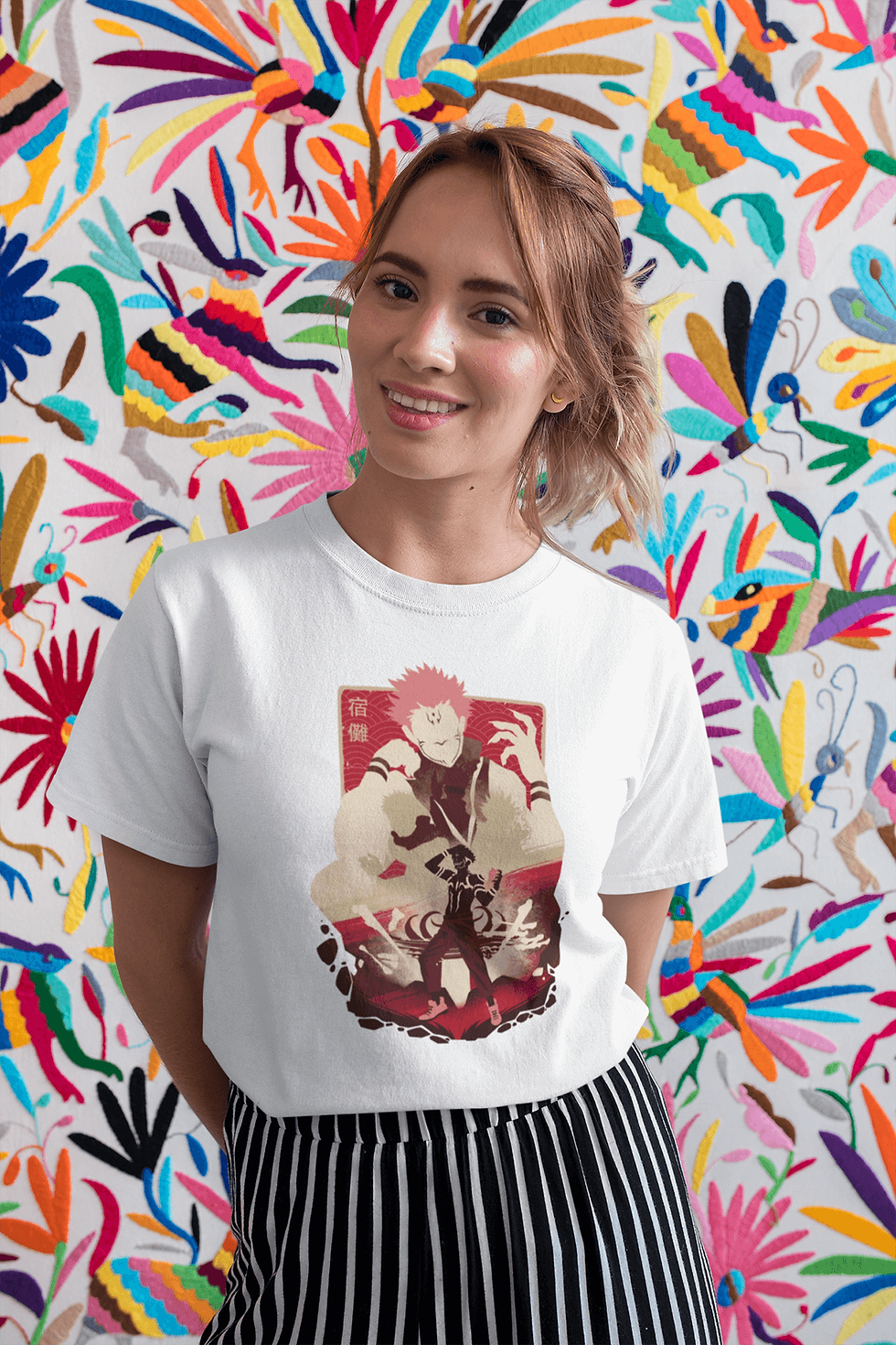 Thumbnail: Jujutsu Kaisen: Yuji / Sukuna Silhouette  Short Sleeved T-Shirt