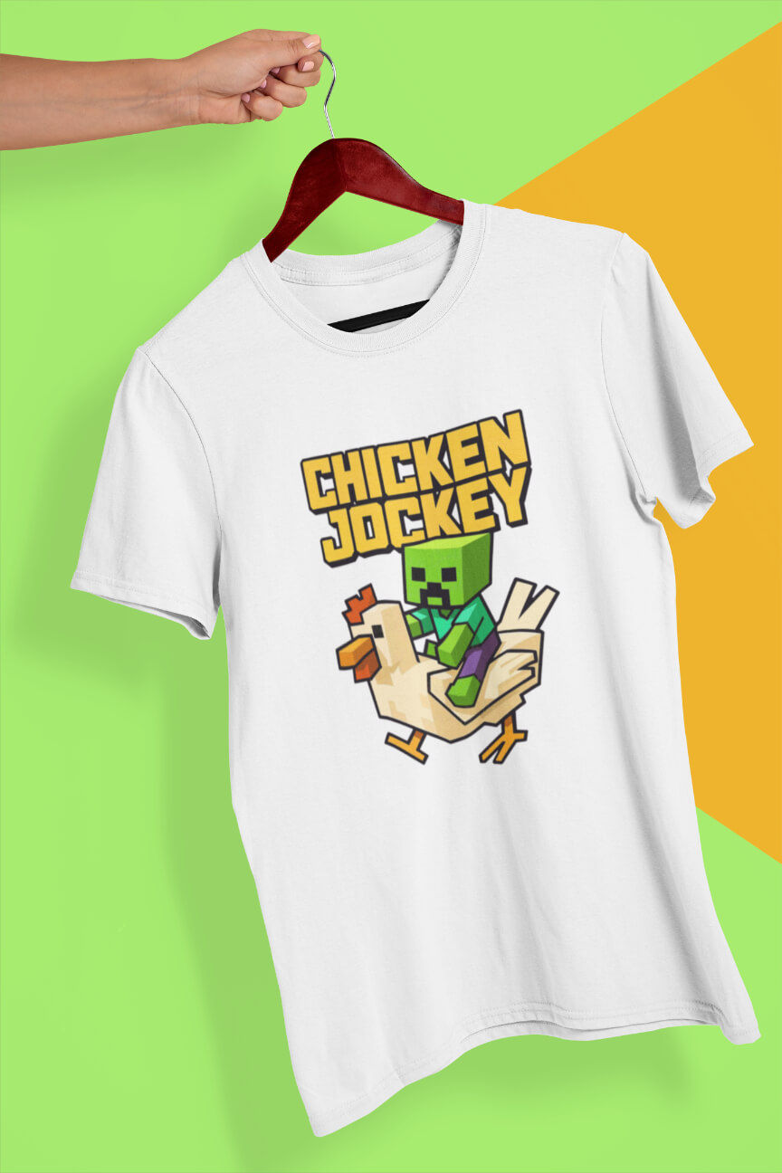 Thumbnail: Cluckin’ Chaos — Chicken Jockey T-Shirt