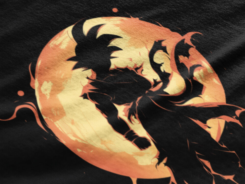 Thumbnail: Dragonball: Goku Moon Short Sleeved T-Shirt