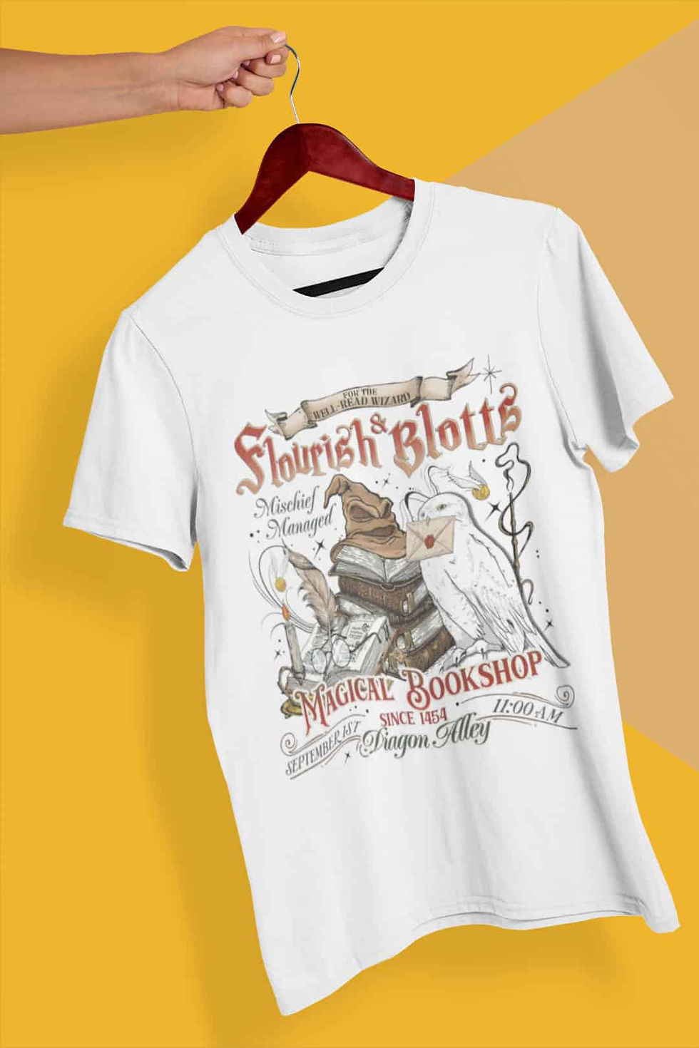 Thumbnail: Harry Potter: The Well-Read Wizard T-Shirt (Front and Back Print)