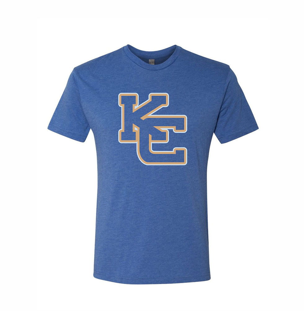 Thumbnail: Adult - KC Block -Metallic Gold & Powder Blue Shirt