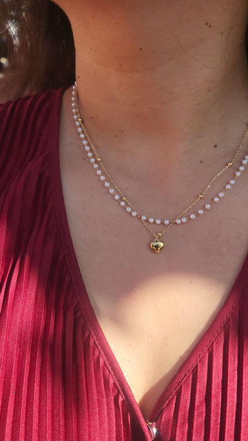 Thumbnail: Annalie dual layer pendant necklace