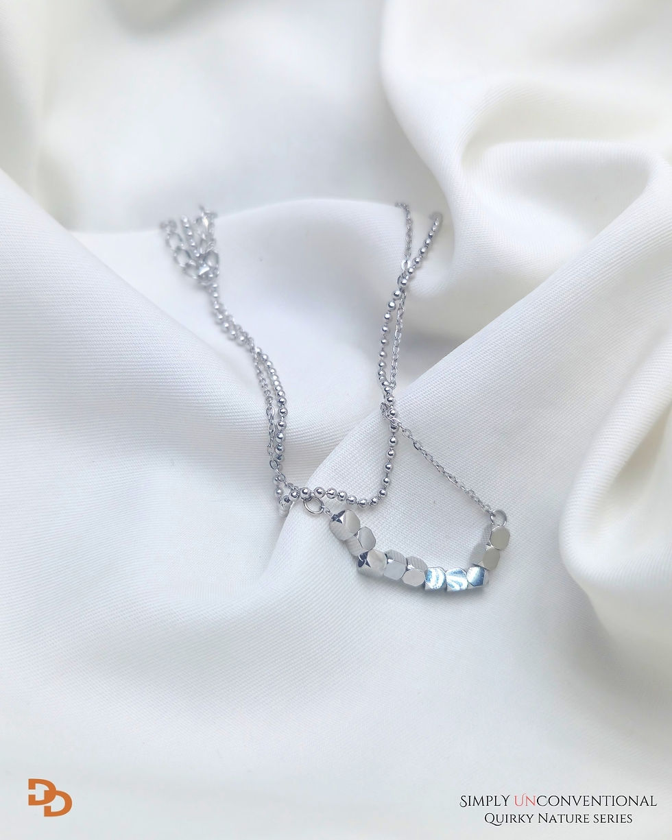 Thumbnail: Square beads dual layer anklet