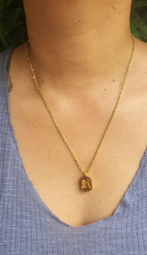 Thumbnail: Champagne CZ pendant necklace