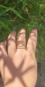 Thumbnail: Tri layer stone ring
