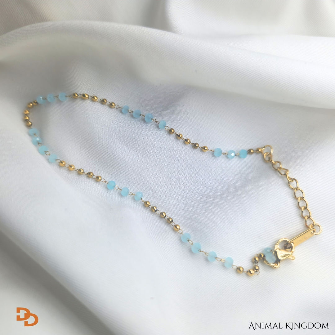 Light blue bead anklet
