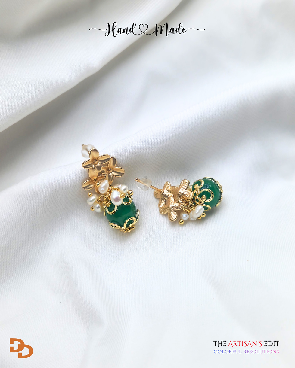Thumbnail: Paislee jade pearl drop