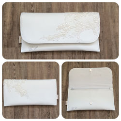 Clutch mit Spitze des Kleides