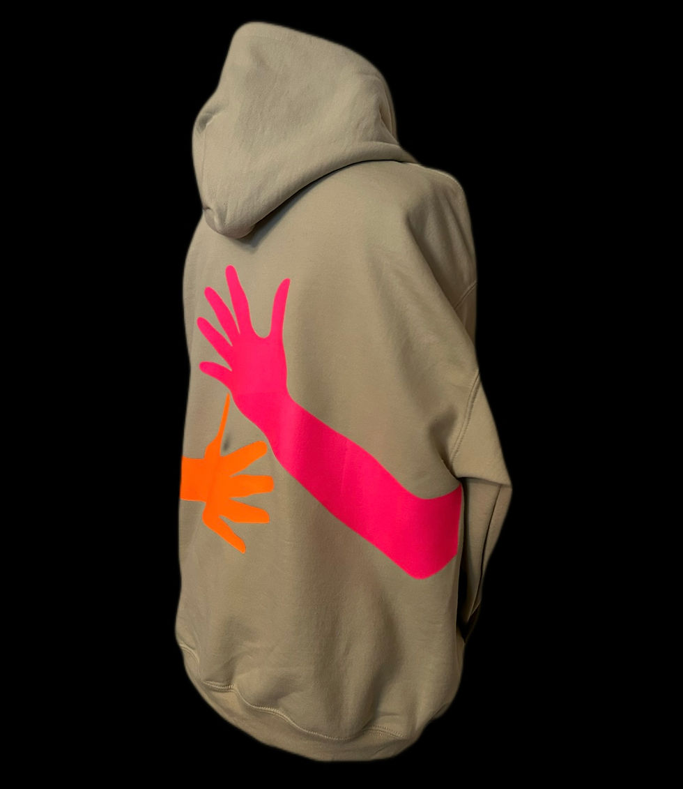 Miniaturbild: Zip-Huggi-Jacke mit Neon-Aufdruck