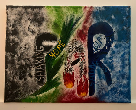 Fear (acrylic, 40x30cm / 16x12”)