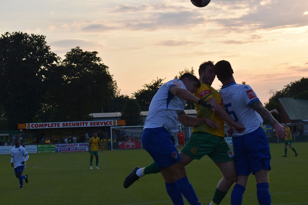 Let there be light - Tuesday's game was left in peril by a floodlight issue which happily was resolved in the nick of time. Picture by NEIL THORNTON.