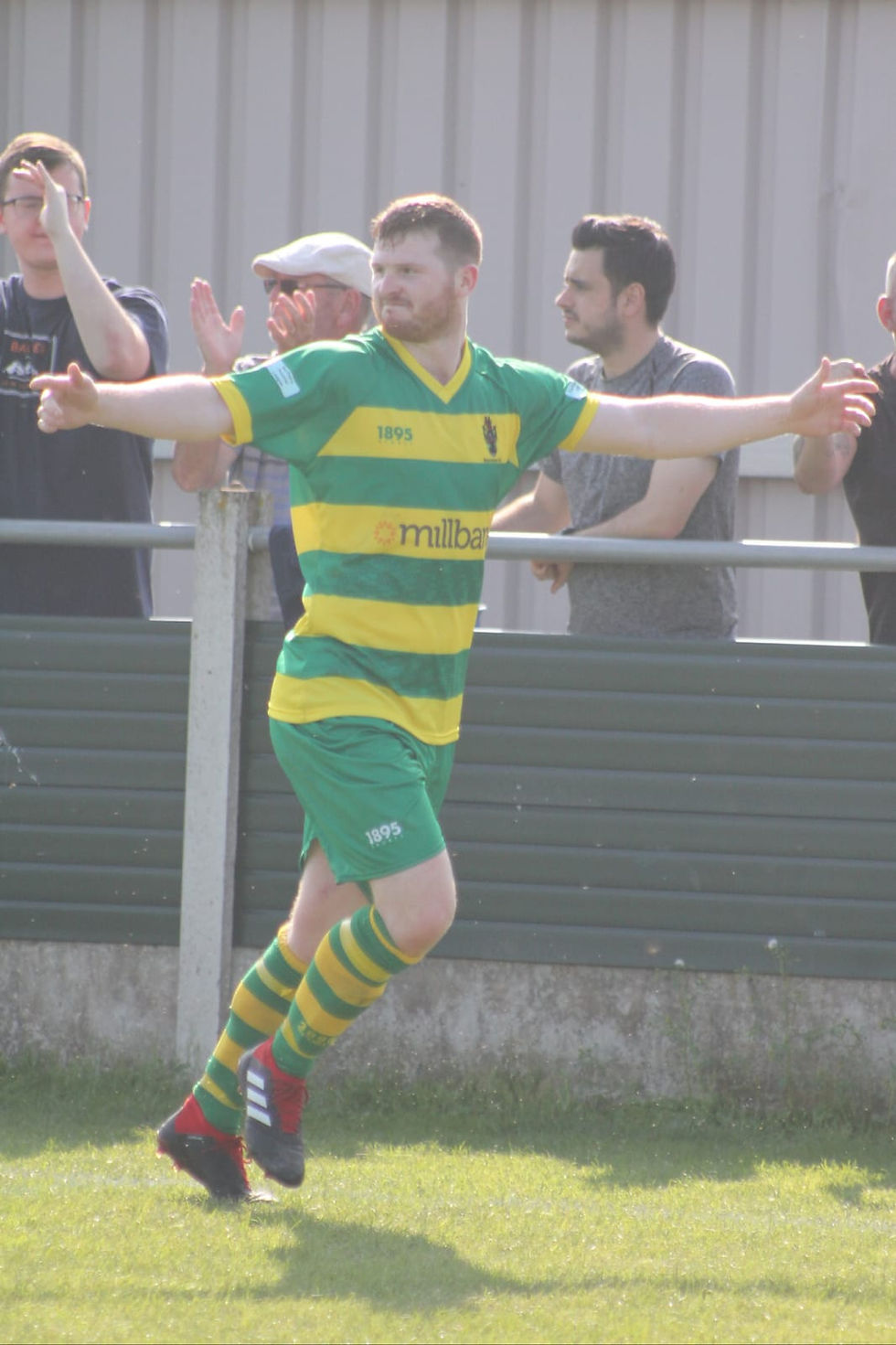 Connor McCarthy was Linnets' goal scorer in our inaugural FA Trophy win six years ago. File photograph by TOM PAUL.