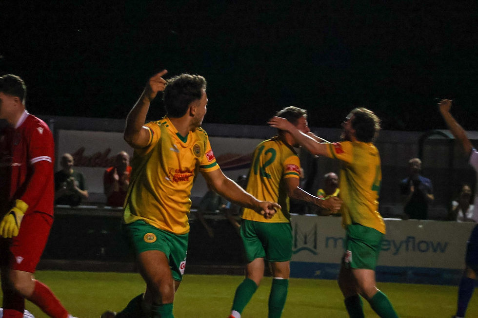 Who done it? Scott Bakkor gets the goal but Ryan Brooke also takes credit for his assist. Picture by BEN JACKSON.