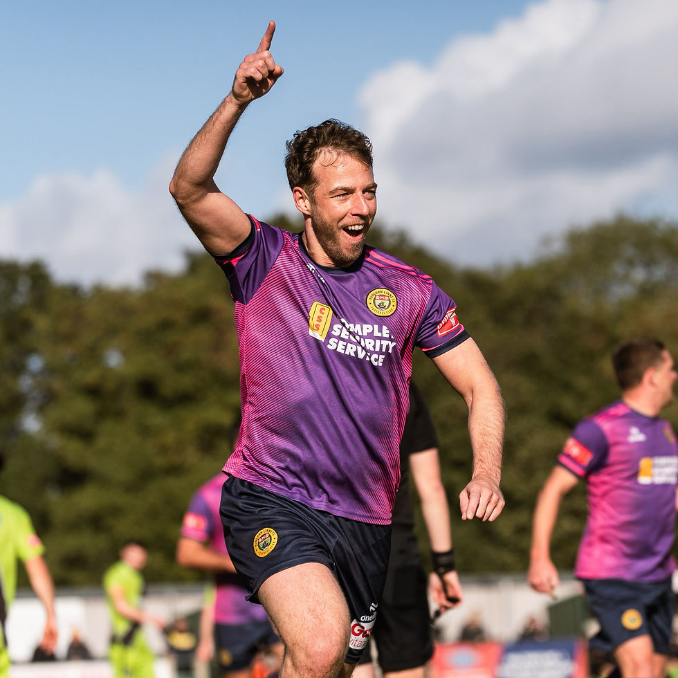 Millsy celebrates after scoring from the spot. Picture by Peter Gallagher-Headley