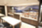 Food display cases in Disney Wish Concierge Lounge