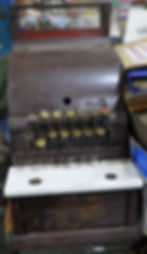 An antique cash register from an estate sale