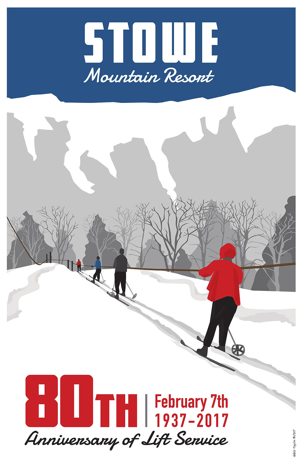 Telling the story—early lift service in Stowe, Vermont.