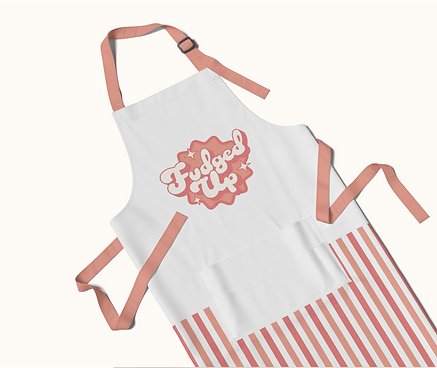 pink retro apron design