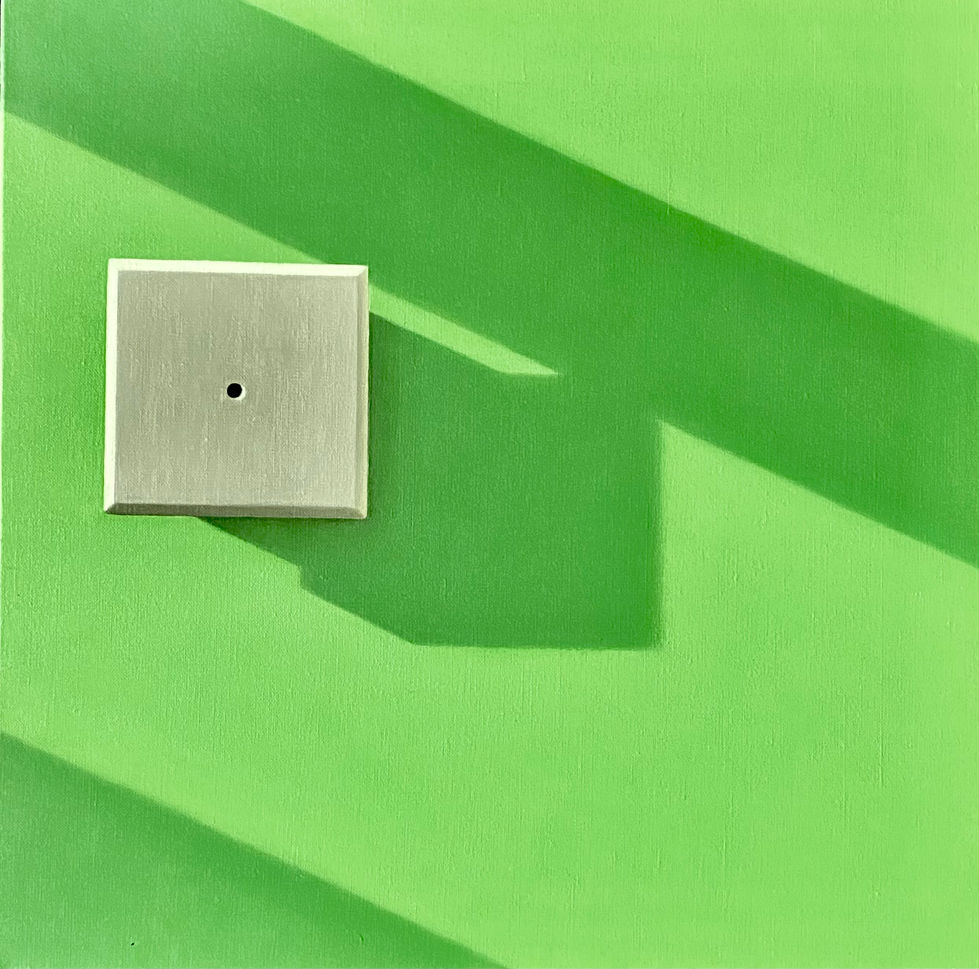 POIGNÉE DE PORTE (Door Handle) 50x50cm, acrylic base then oil on linen, Ronald Bowen, 2002